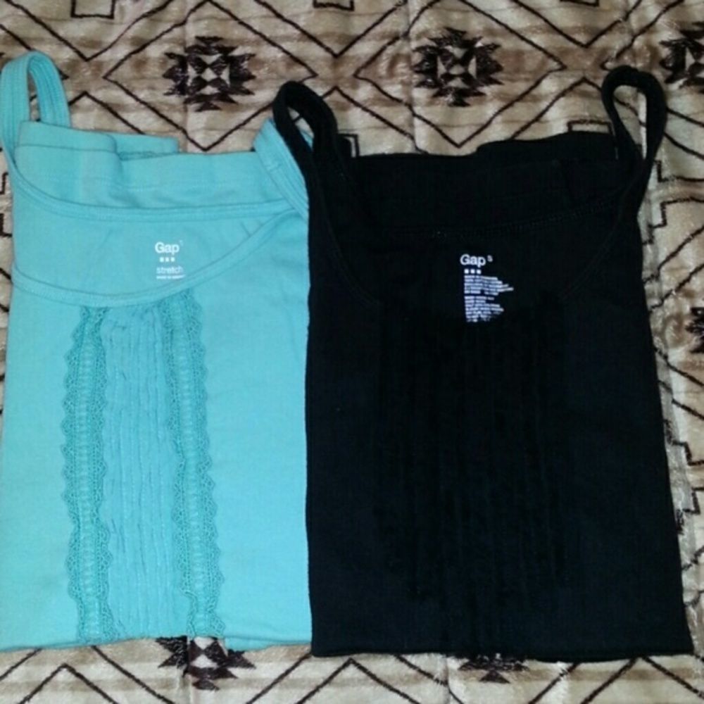 2 Gap Tank Tops with Embellishments Lace Small